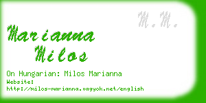 marianna milos business card